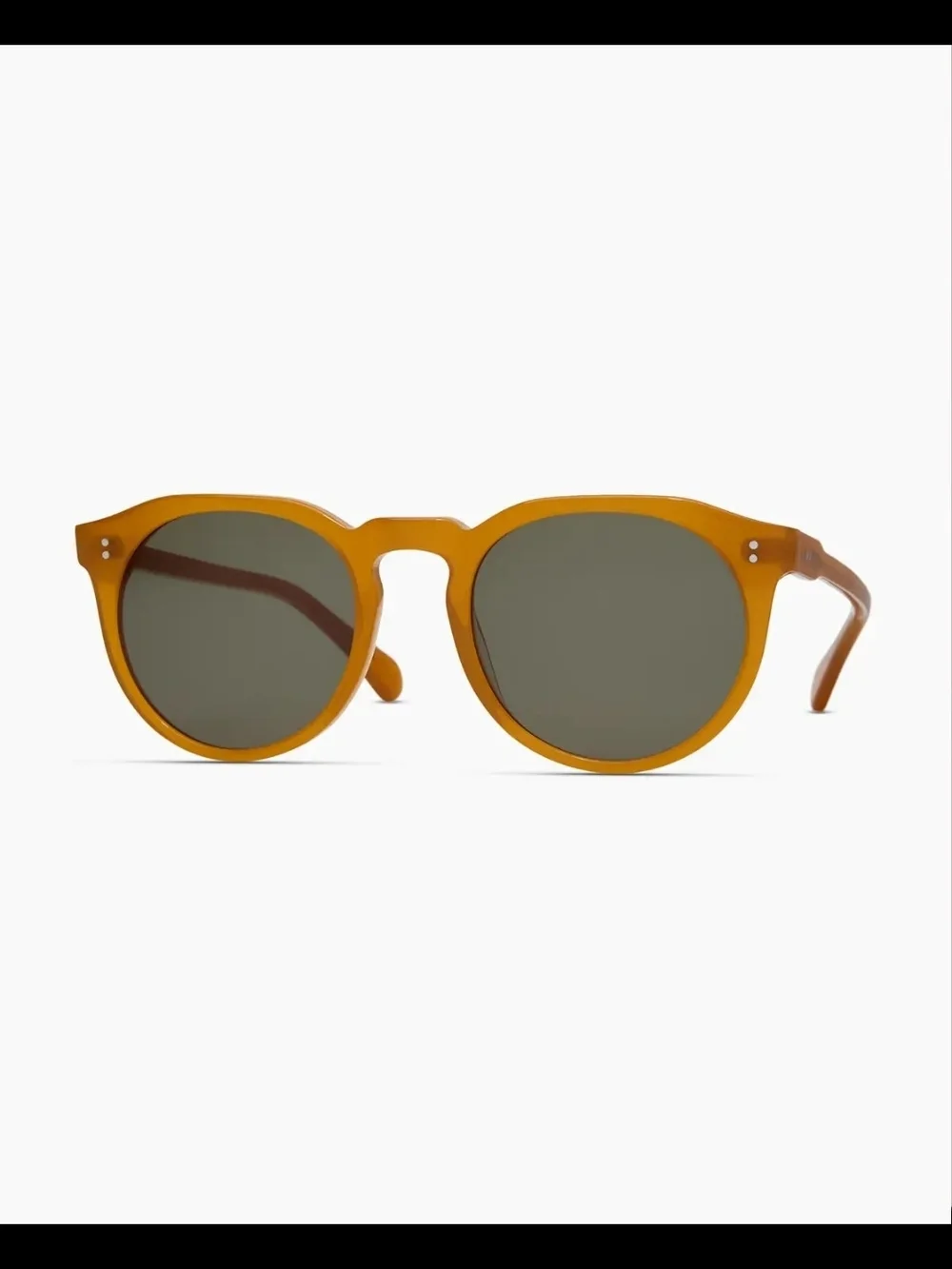 Quince Tahiti Polarized Acetate Sunglasses Honey with Green Lens NIB